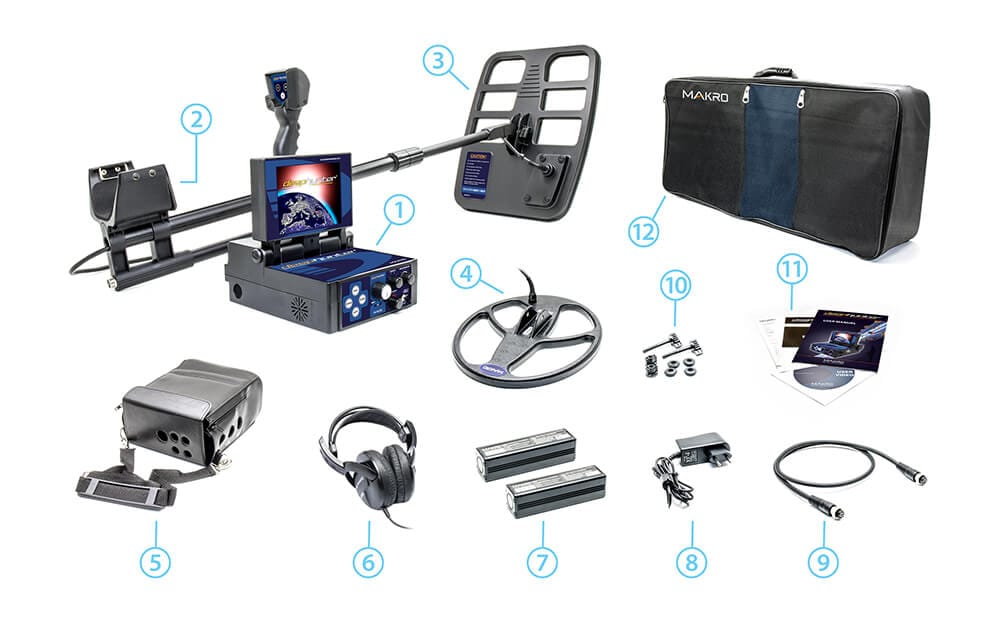 Deephunter 3D Dedektör Standart Paket 14 nokta makro dedektor deephunter std paket icerigi